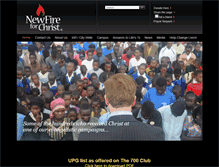 Tablet Screenshot of newfireforchrist.org